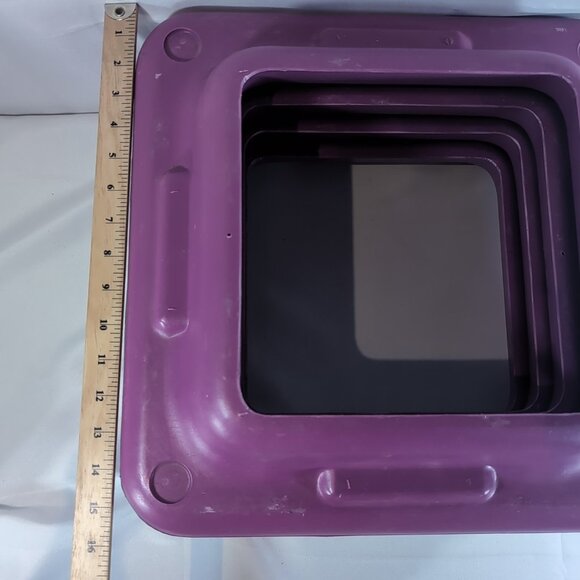 Set Lot of 4 The Step Original Aerobics Platform Purple 16" x 16" Risers Only - Picture 3 of 13